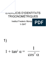 Exercicis D'identitats Trigonomètriques