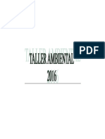 Planificación Taller Ambiental 2016