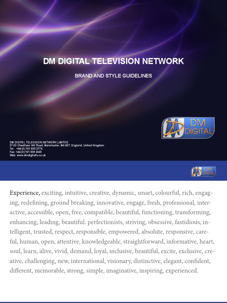 DM Digital TV Brand Guidelines | Logos | Typefaces
