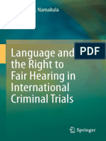 Catherine S. Namakula (Auth.) - Language and The Right To Fair Hearing in International Criminal Trials (2014, Springer International Publishing)