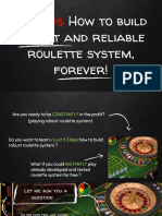 5 Steps How To Build Robust and Reliable Roulette System, Forever!