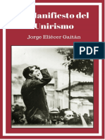 Gaitan, Jorge Eliecer Manifiesto Del Unirismo Jorge Eliecer Gaitan