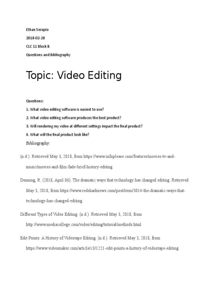 Video Editing Software Insights and Tips | PDF | Media Technology ...