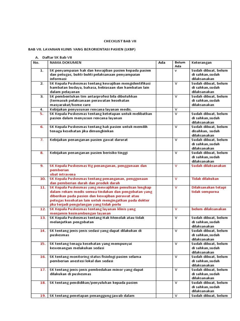 Akreditasi Puskesmas Bab VII