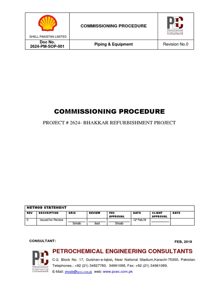 Pump Commissioning Procedure PDF Pump Valve