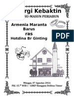 Liturgi Kebaktin Pemasu-masun Perjabun ARMENIA MARANATA BARUS ras HOTDINA BR GINTING enda