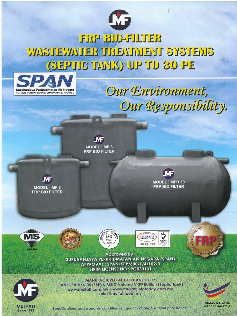 Industrial FRP Bio-Filter Wastewater Treatment System Up To 30PE | PDF