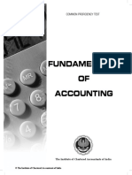 Fundamentals OF Accounting: Common Proficiency Test