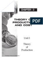 Theory of Production and Cost: Chapter - 3