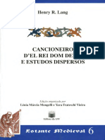 (Consulta) Henry R Lang - Cancioneiro Del Rei Dom Denis e Estudos Dispersos PDF