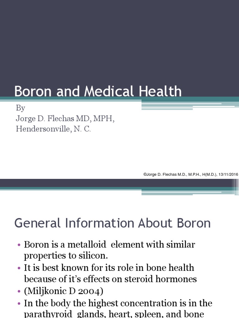 Boron and Medical Health PDF Boron Inflammation