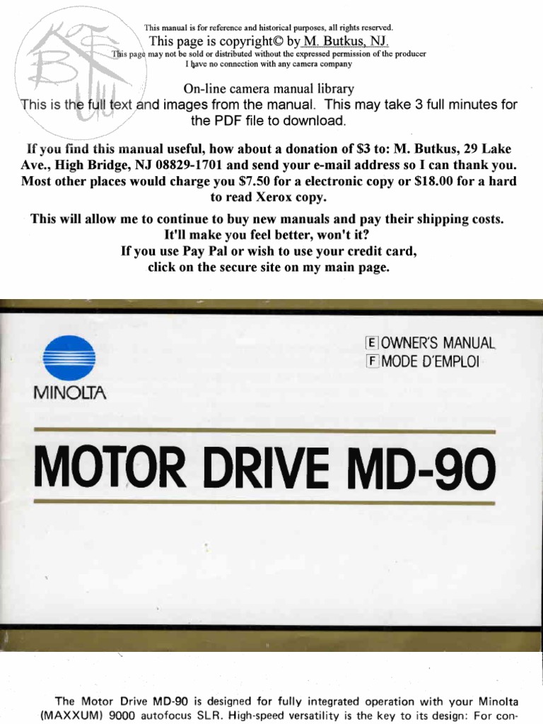 ... Array - minolta md 90 photography equipment imaging rh scribd ...