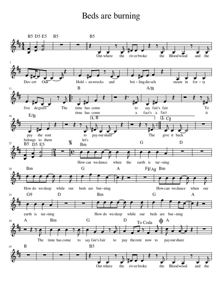 Beds Are Burning PDF