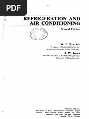 Stoecker Jones Refrigeration Air Conditioning 2nd Ed Mcgraw Hill Enthalpy Pressure