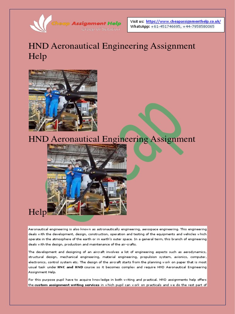 HND Aeronautical Engineering Help | PDF | Aerospace Engineering ...