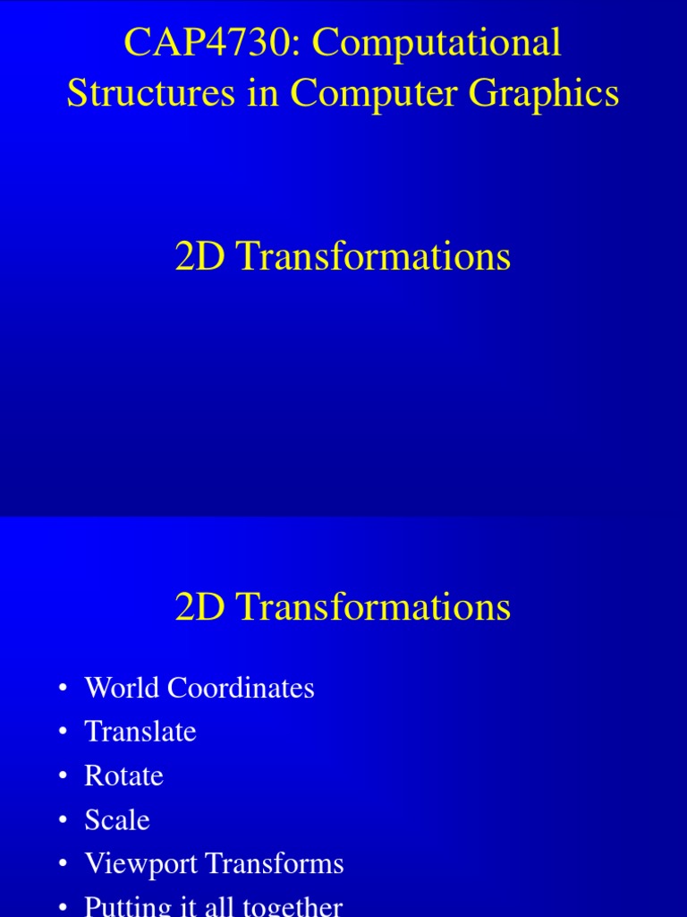 CAP4730: Computational Structures in Computer Graphics | PDF ...