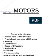 DC Motors: Principles, Construction, Types and Applications