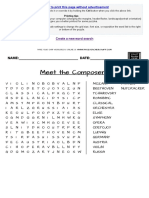 Composer's Word Search