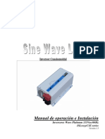 Manual de Operacion e Instalacion Inversor Sine Wave Lite PDF