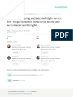 Effects of Fatiguing, Submaximal High-Versus Low-Torque Isometric Exercise On Motor Unit Recruitment and Firing Be...