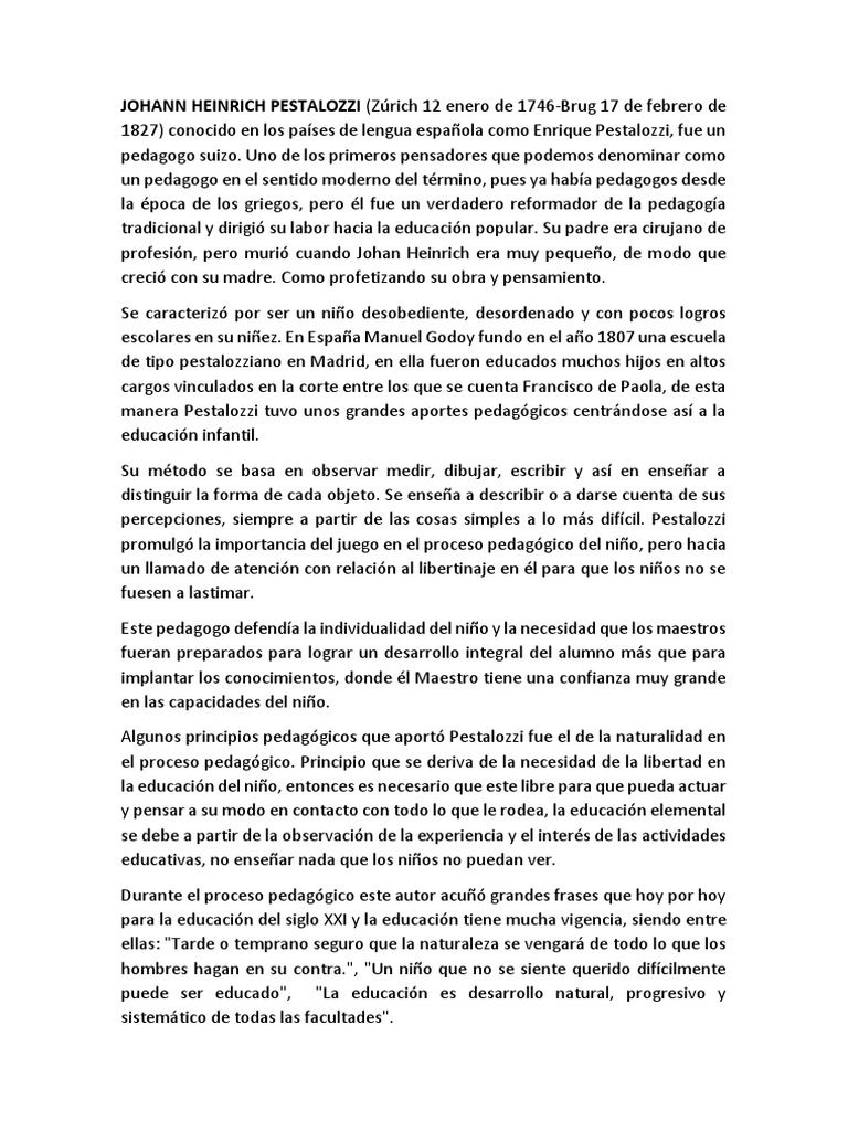 Get Heinrich pestalozzi aportes a la educacion Desktop Wallpaper