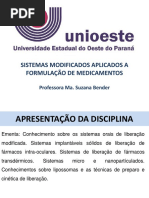 Aula 1- Introdução a Formas de Liberação de Fármacos