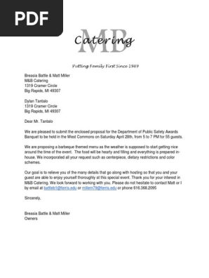 catering proposal