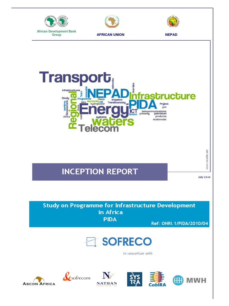 PIDA - Inception Report | PDF | Regional Integration | Infrastructure