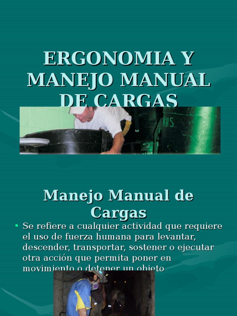 Ergonomía en Manejo Manual de Cargas | PDF | Factores humanos y ...
