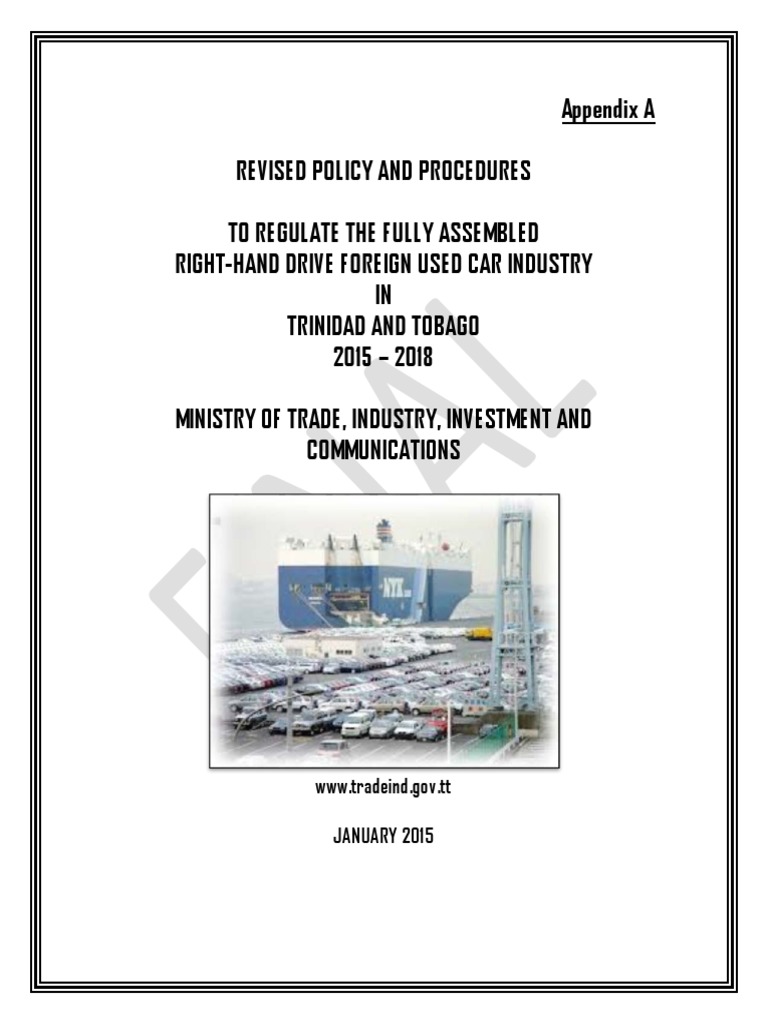 Foreign Used Car Policy PDF Used Car Sport Utility Vehicle
