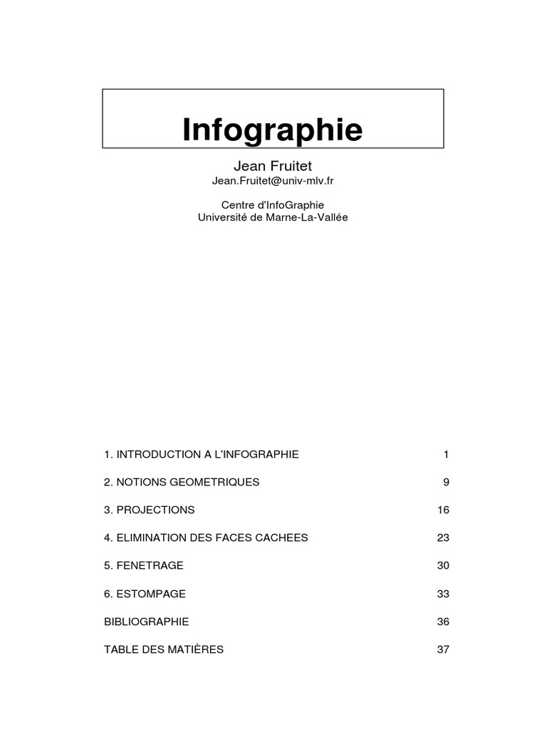 Dimension et Modélisation en Infographie | PDF | Dimension ...