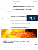 Análisis de Oro y Plata Por Ensayo Al Fuego y Absorción Atómica - AMV CONSULTORES