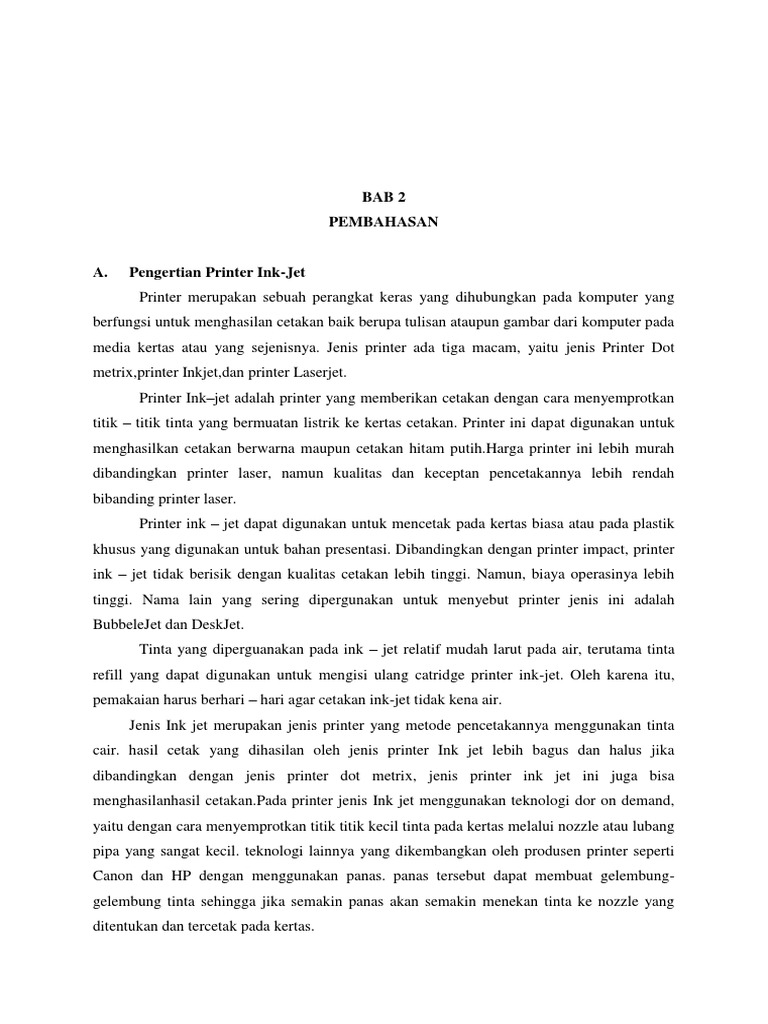 Bagian Bagian Komponen Dalam Printer Dan Fungsinya | PDF