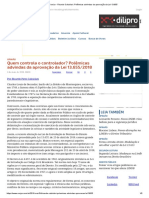 ConJur - Ricardo Calciolari - Polêmicas Advindas Da Aprovação Da Lei 13.655