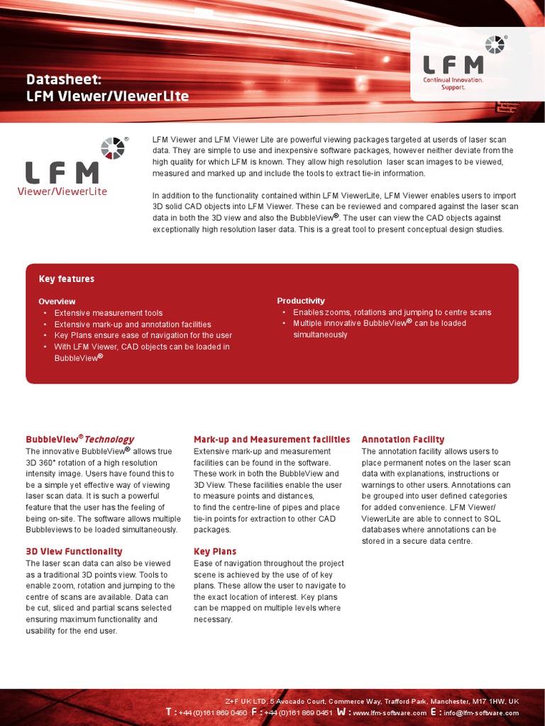 Datasheet LFM Viewer ViewerLite | PDF | 3 D Computer Graphics ...