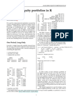 Analysing Equity Portfolios in R: Using The Portfolio Package