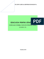 Curriculum Educatia Pentru Sanatate