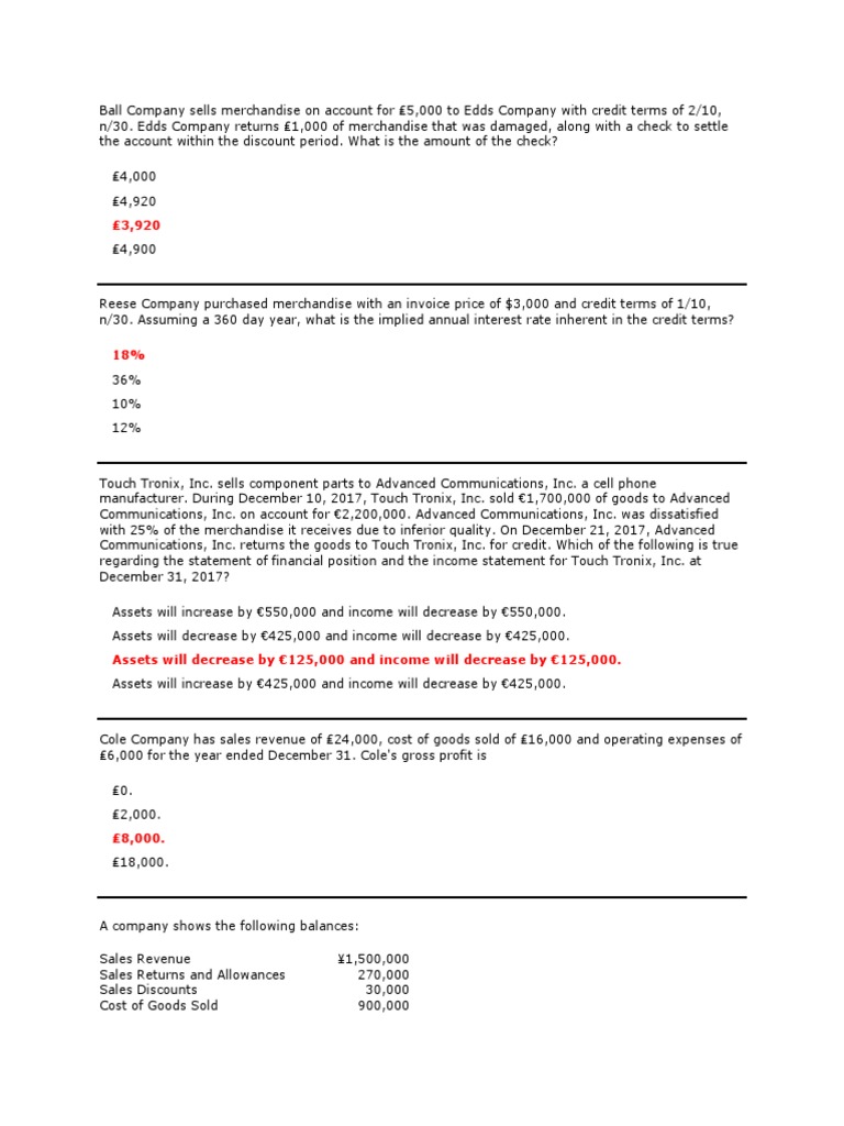 Chapter 5 | PDF | Debits And Credits | Cost Of Goods Sold