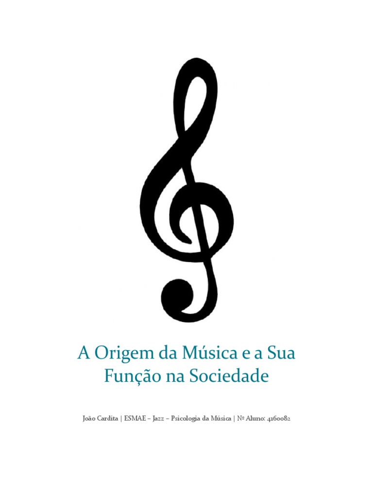 A Origem Da Música e A Sua Função Na Sociedade | PDF | Humano | Evolução