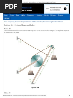 Problem 454 - System of Booms and Pulleys - Engineering Mechanics Review