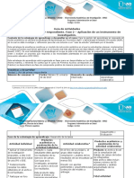 Guía de Actividades y Rubrica de Evaluación - Fase 2 - Aplicación de Un Instrumento de Investigación