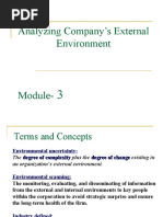 Analyzing Company's External Environment