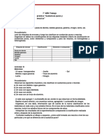 7° AÑO Trabajo Practico Sustancias Puras y Mezclas