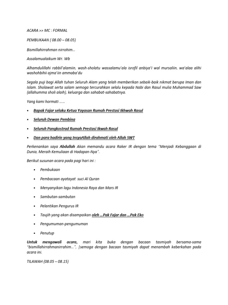 Raker IR: Kebanggaan Dunia, Kemuliaan Akhirat | PDF | Perjalanan ...