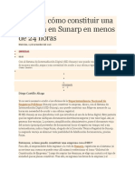 Conozca Cómo Constituir Una Empresa en Sunarp en Menos de 24 Horas