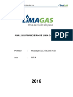 Análisis financiero Lima Gas