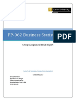 Business Statistics Report Sample