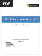 Business Statistics Report Sample