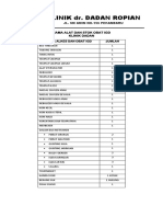 Nama Alat Dan Stok Obat Igd Klinik Dadan