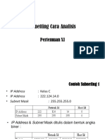 Pertemuan 13 - Subnetting Cara Analisis